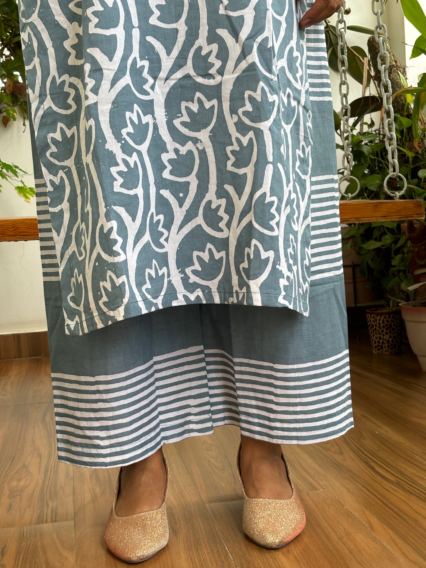 Asma Batik Grey Cotton Co-ord Set (Copy)