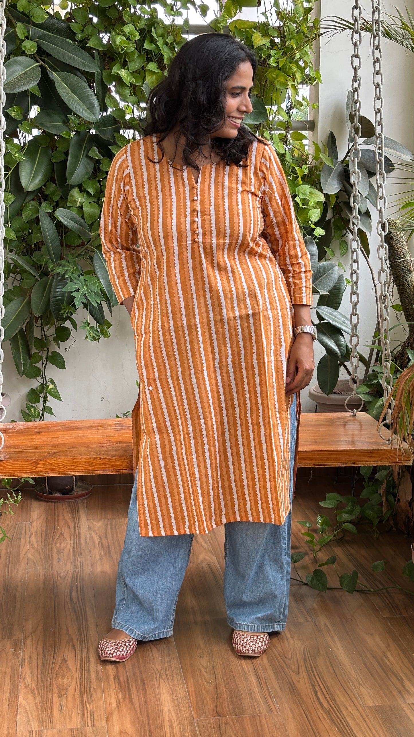 Office-Office Batik Cotton Long Kurta