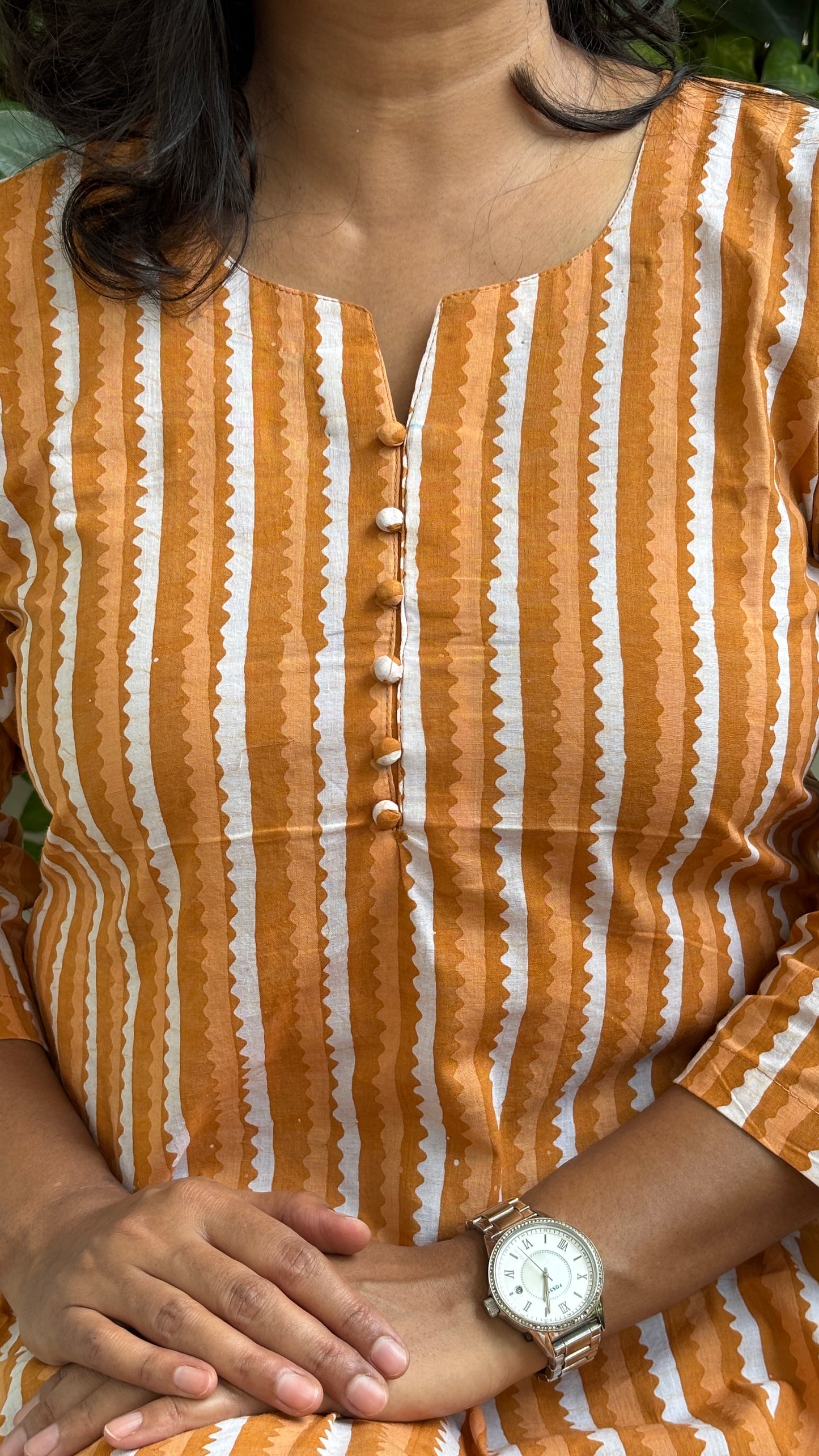 Office-Office Batik Cotton Long Kurta