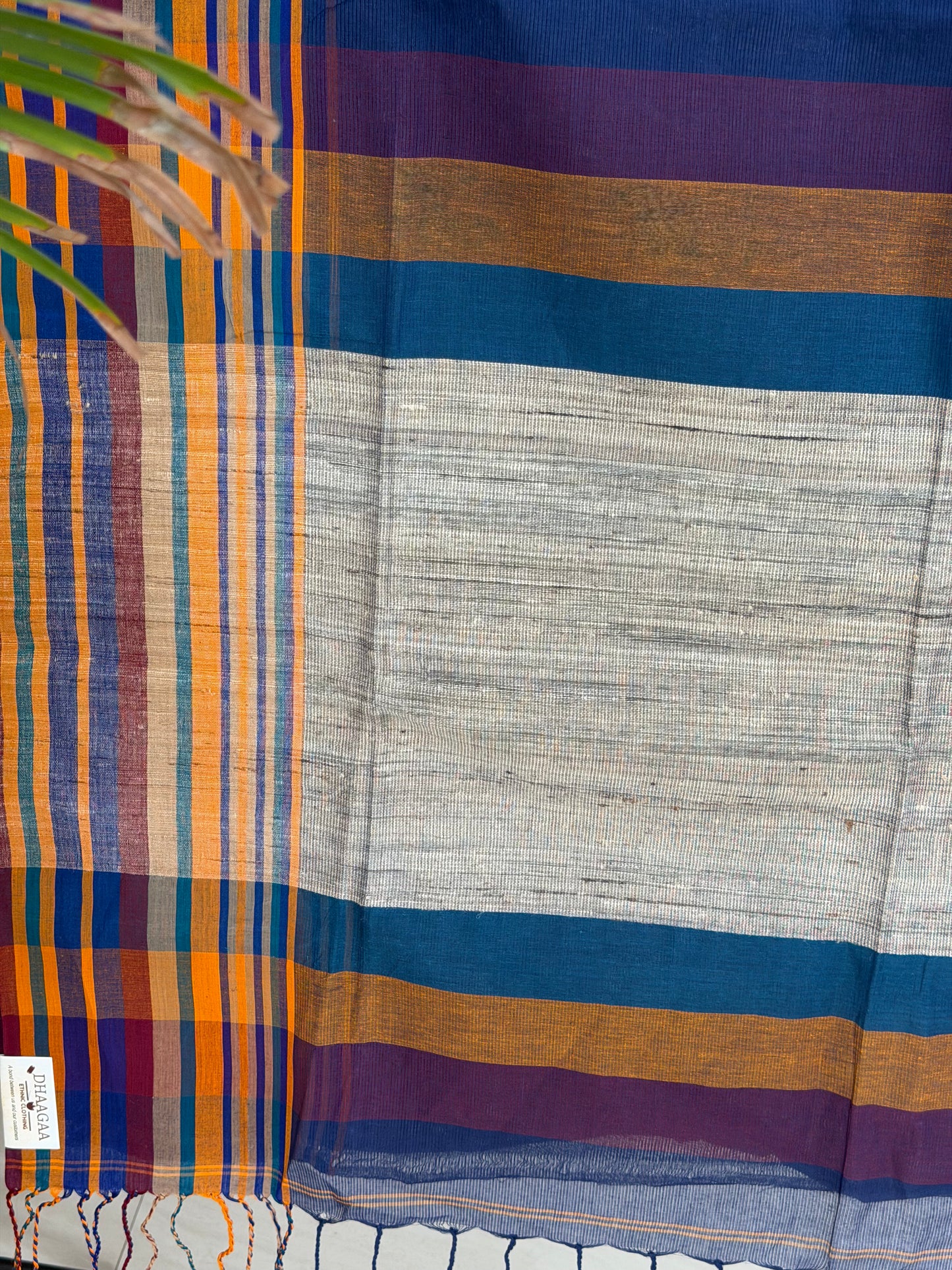 Handloom Cotton Tangail Saree With Jute Palla