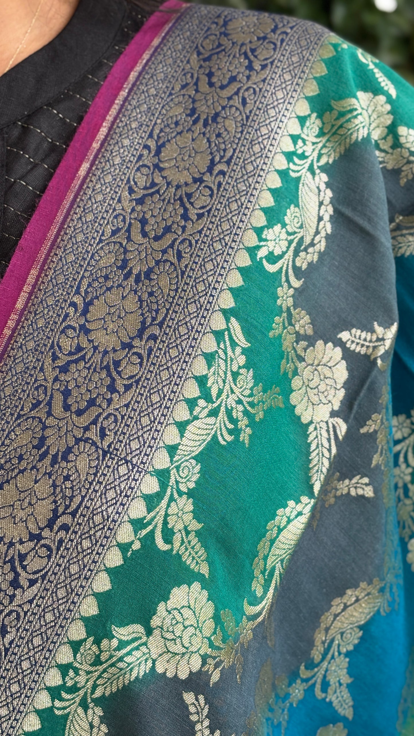 Muga Silk Handloom Banarasi Dupatta