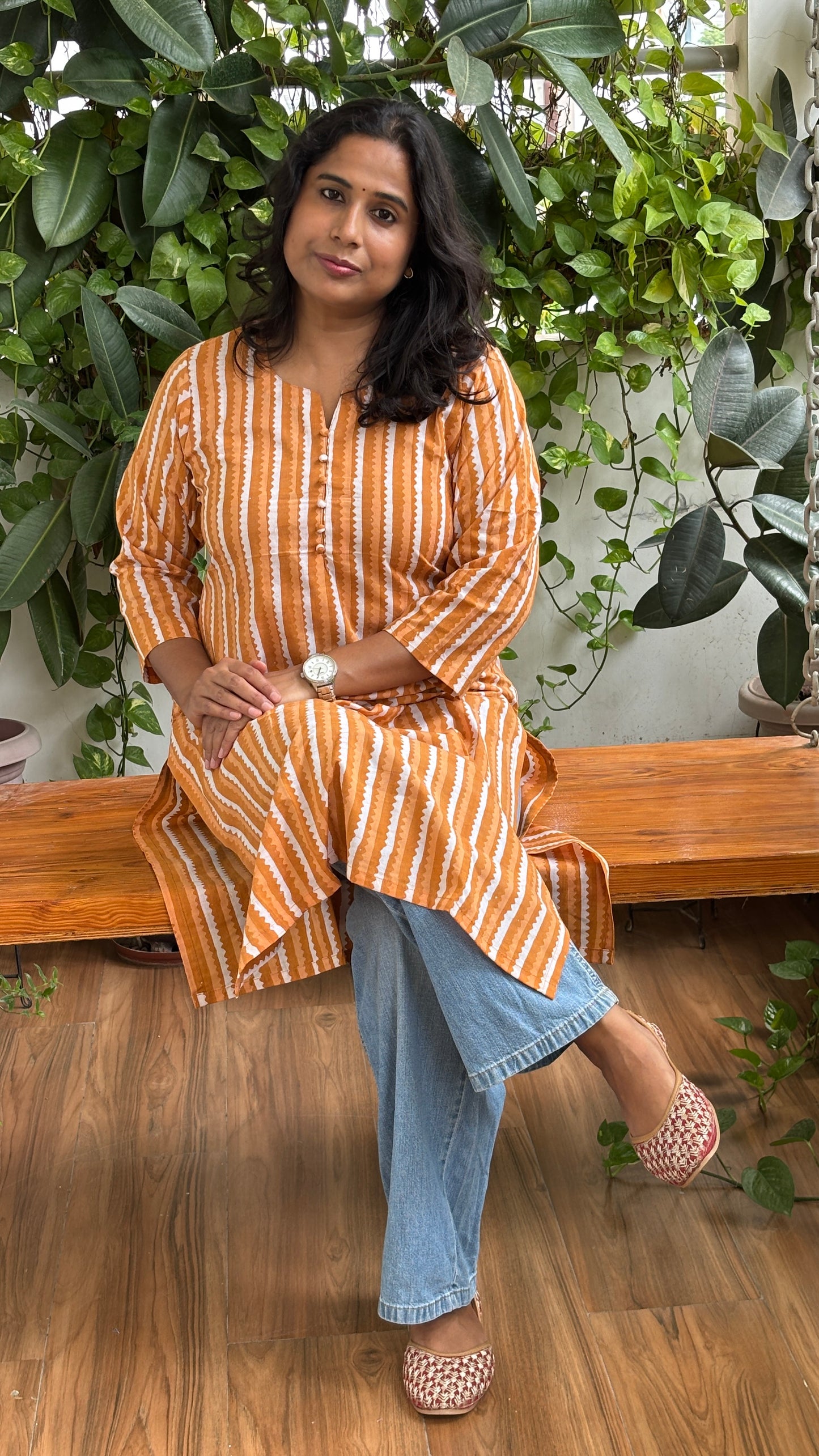 Office-Office Batik Cotton Long Kurta