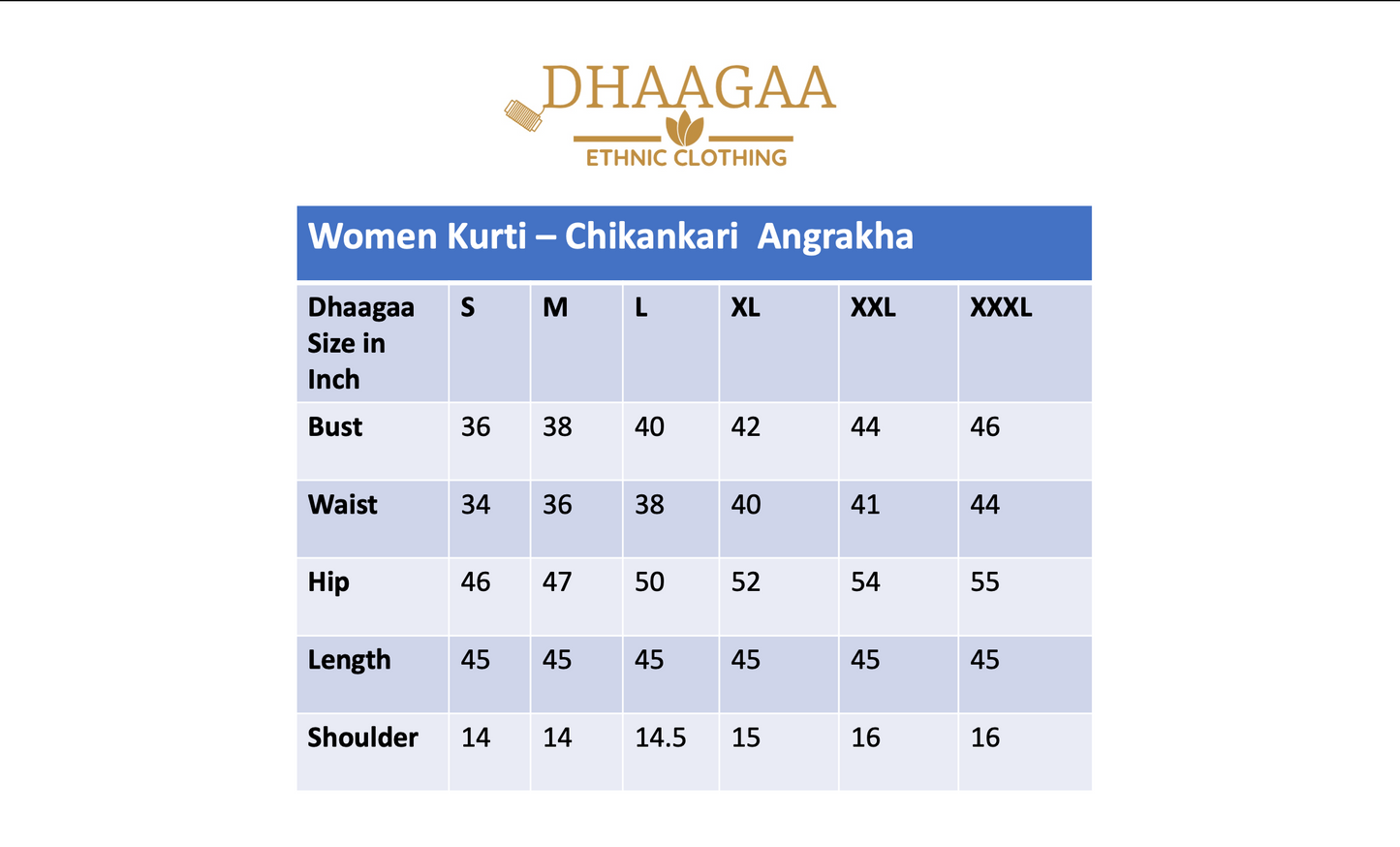 Blue Chikankari Angrakhaa Kurti in Chanderi Silk