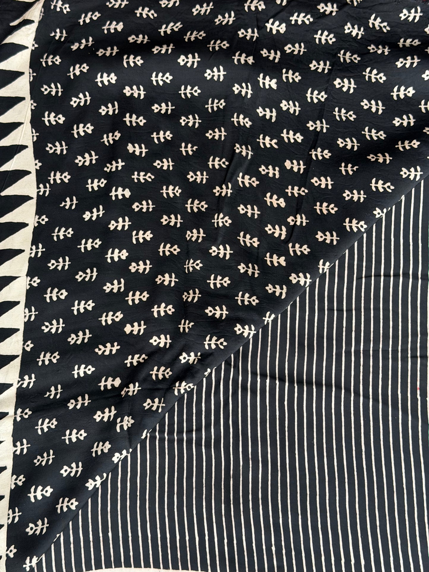 Ajrakh Contemporary Modal Saree