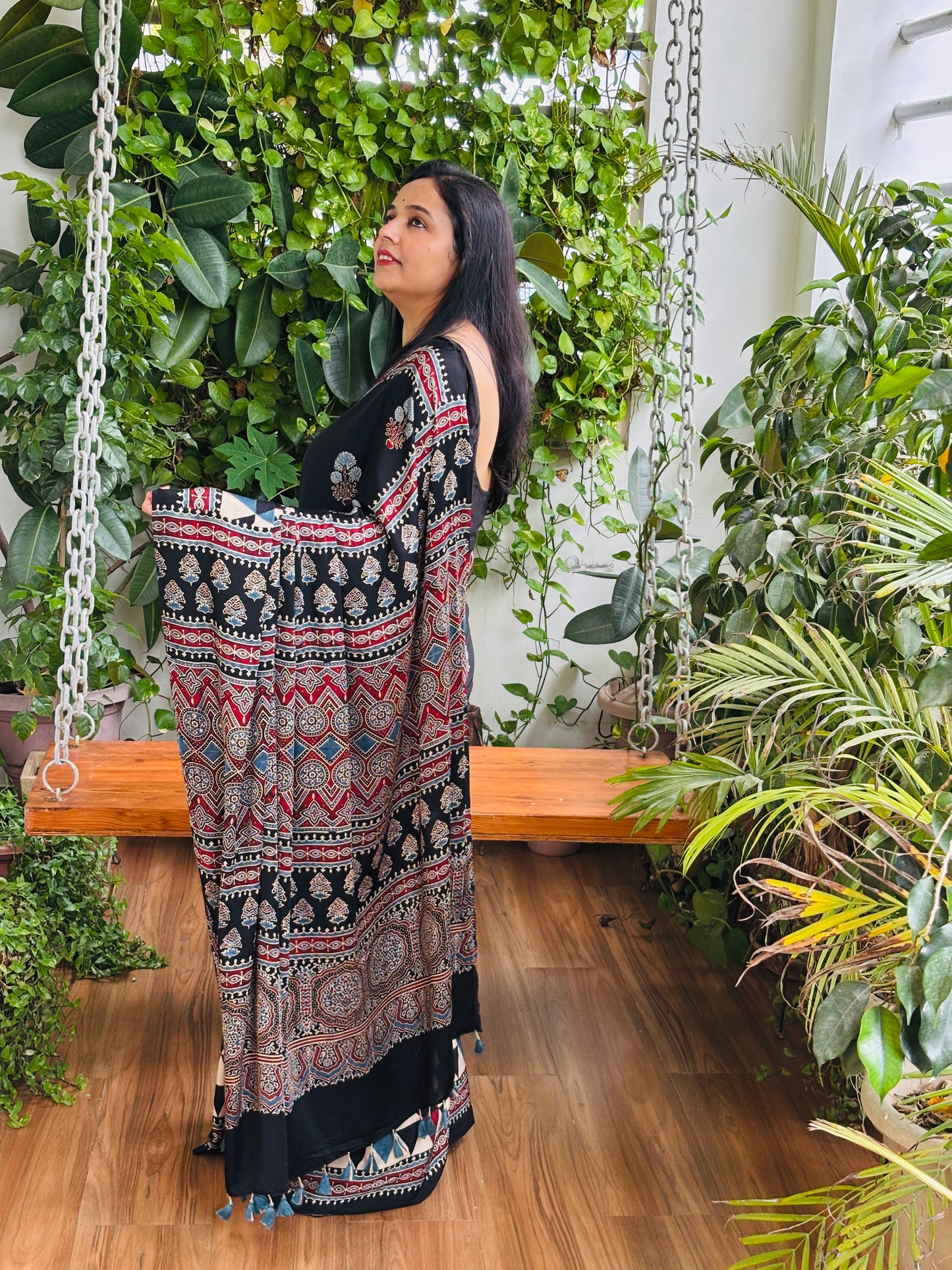 Aasma Ke Niche - Natural Dyed Contemporary Premium Modal Saree