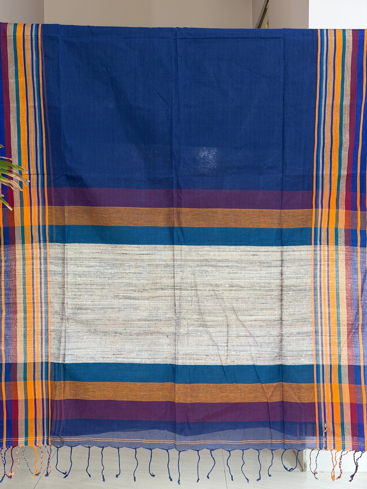 Handloom Cotton Tangail Saree With Jute Palla