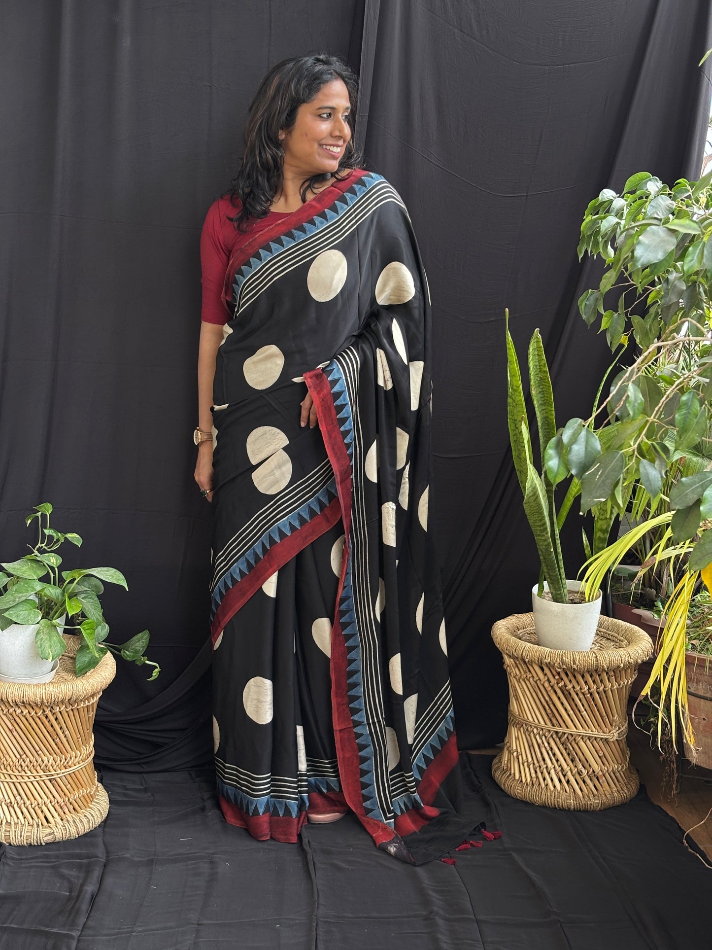 Laado- Ajrakh Modal Saree