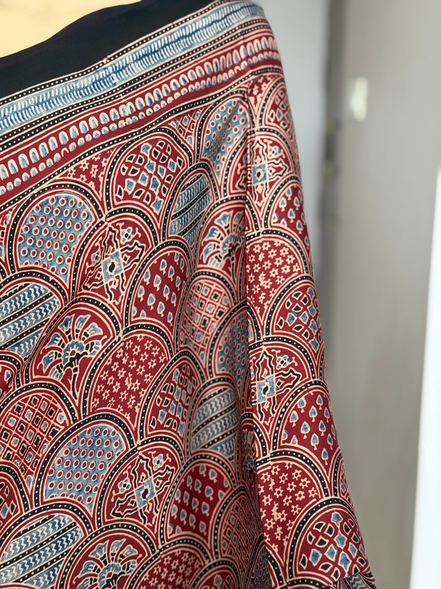 Ajrakh Modal Saree