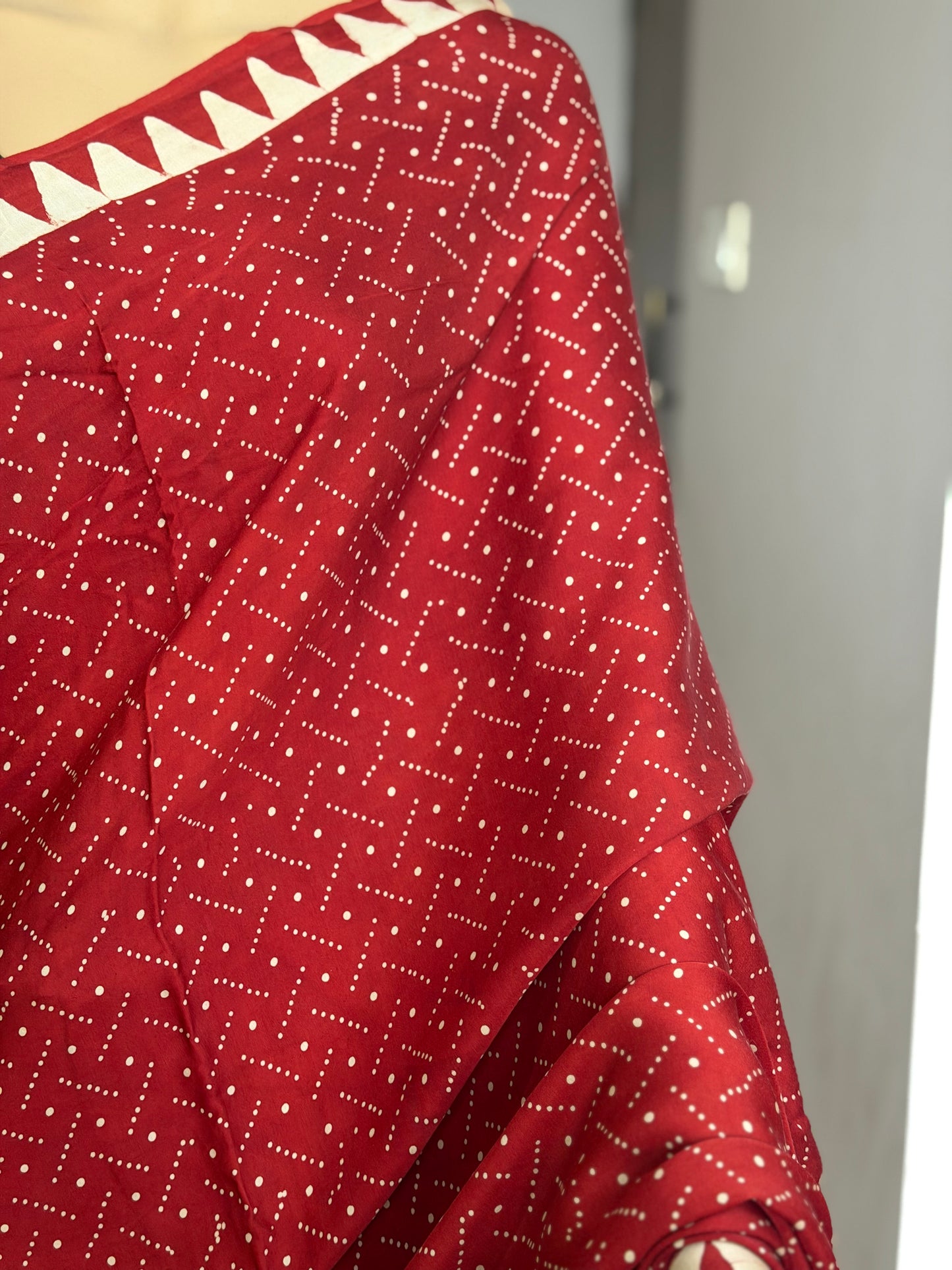 Ajrakh Contemporary Modal Saree