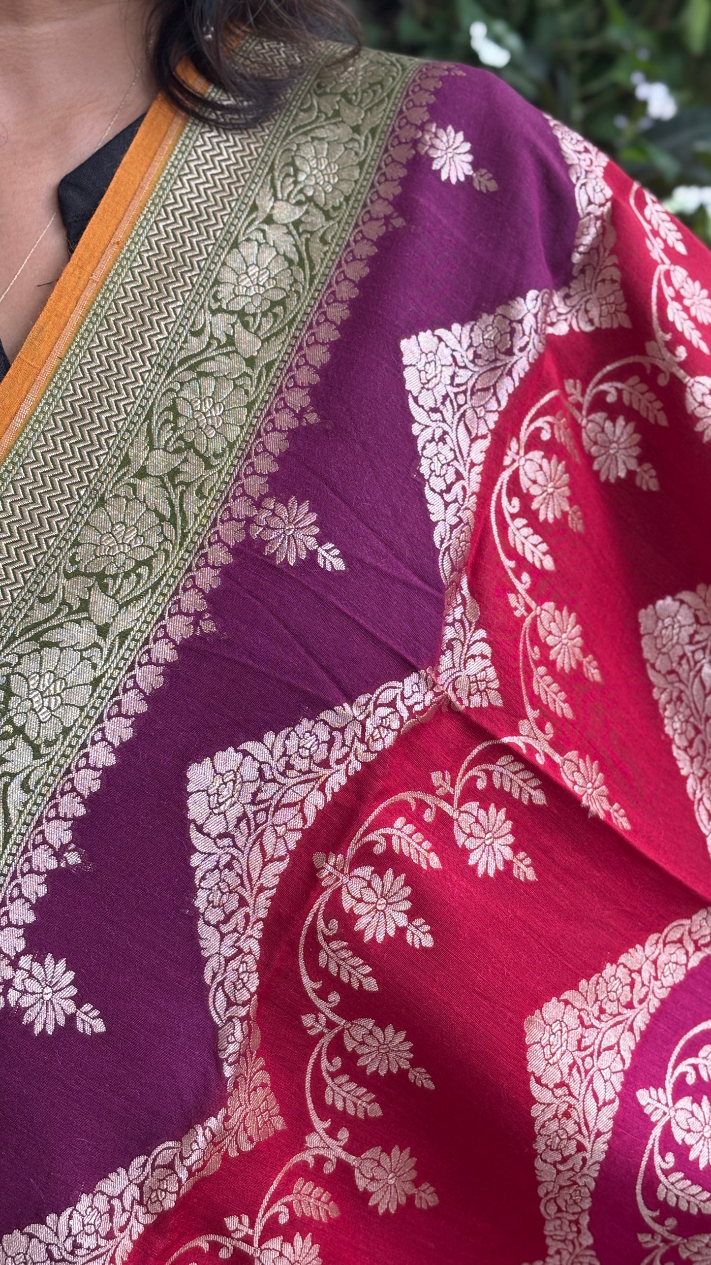 Muga Silk Handloom Banarasi Dupatta