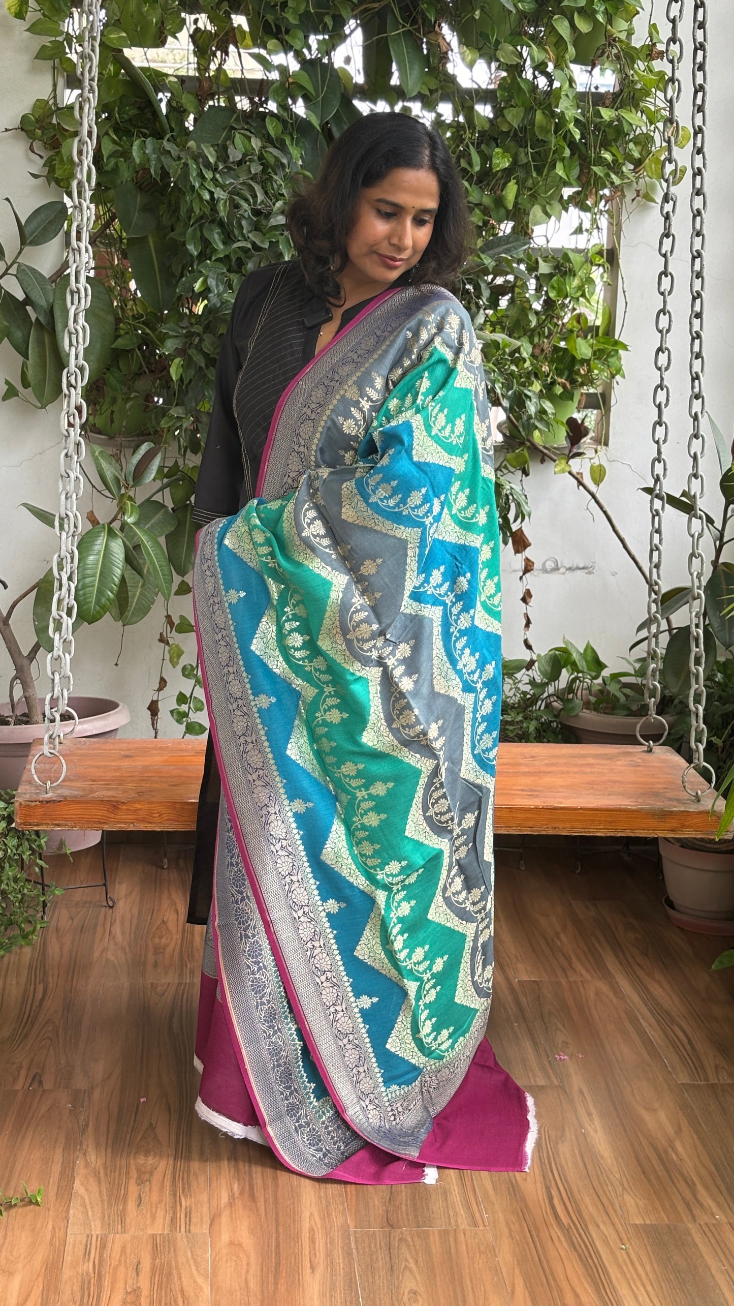 Muga Silk Handloom Banarasi Dupatta