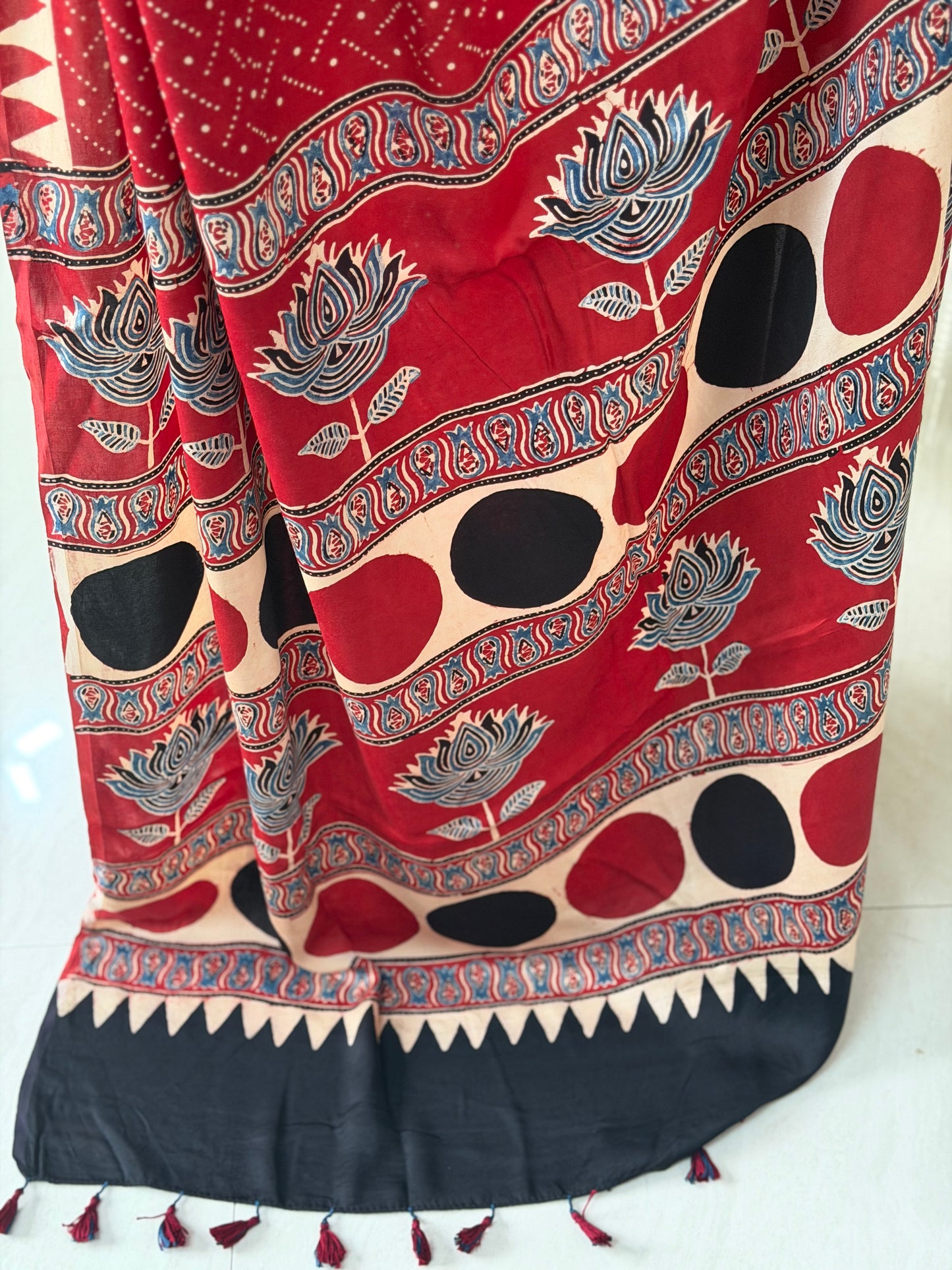 Ajrakh Contemporary Modal Saree