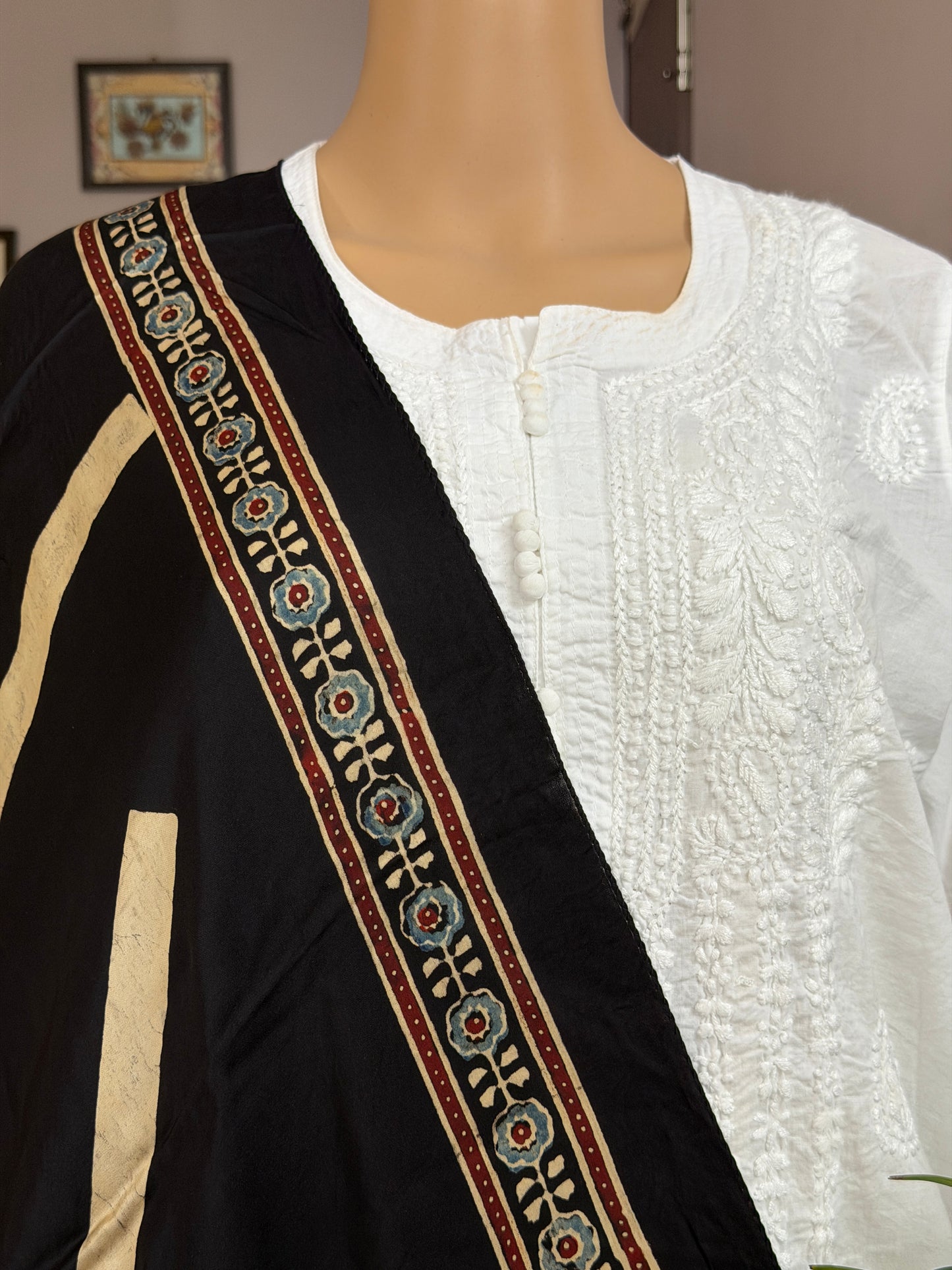 Ajrakh Contemporary Hand Block Printed Modal Stole