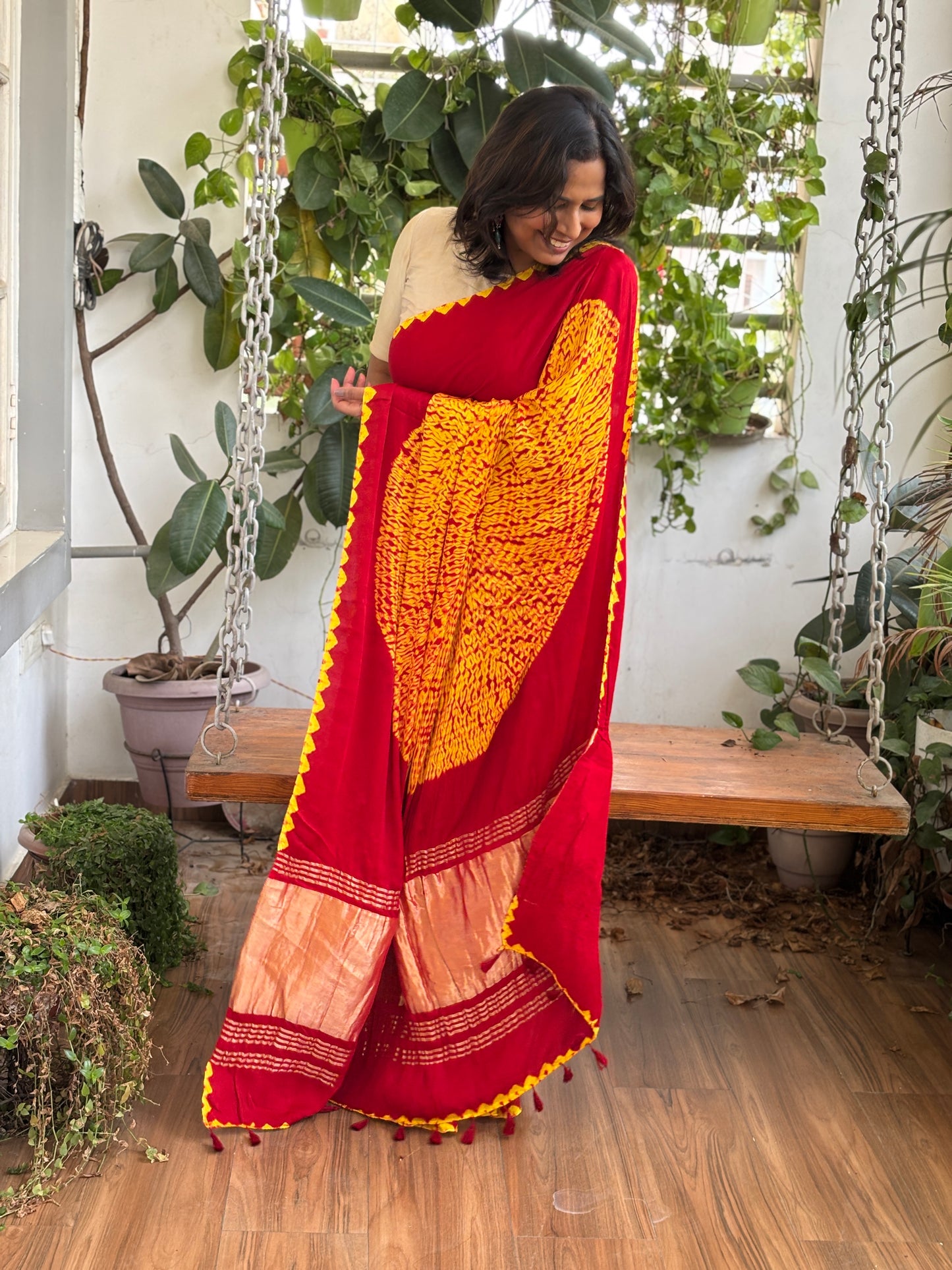 Modal Needle Shibori Saree