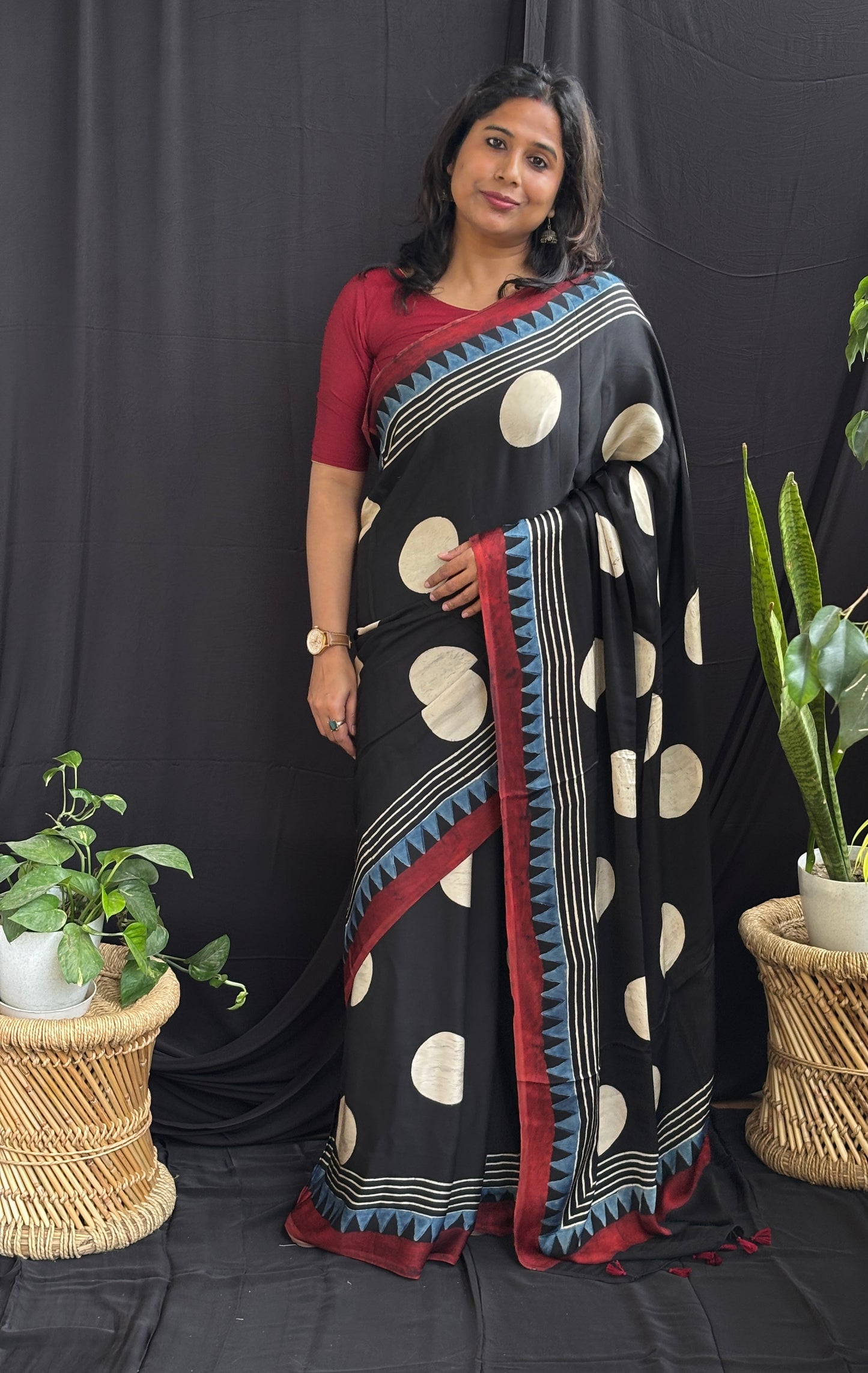 Laado- Ajrakh Modal Saree
