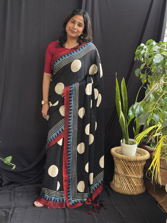 Laado- Ajrakh Modal Saree