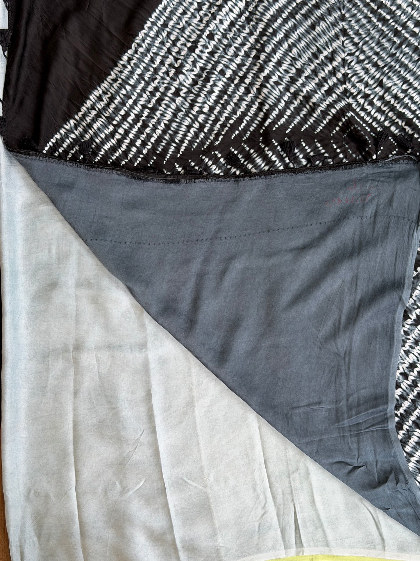 Modal Needle Shibori Saree With Multiple Shaded Solid Colour