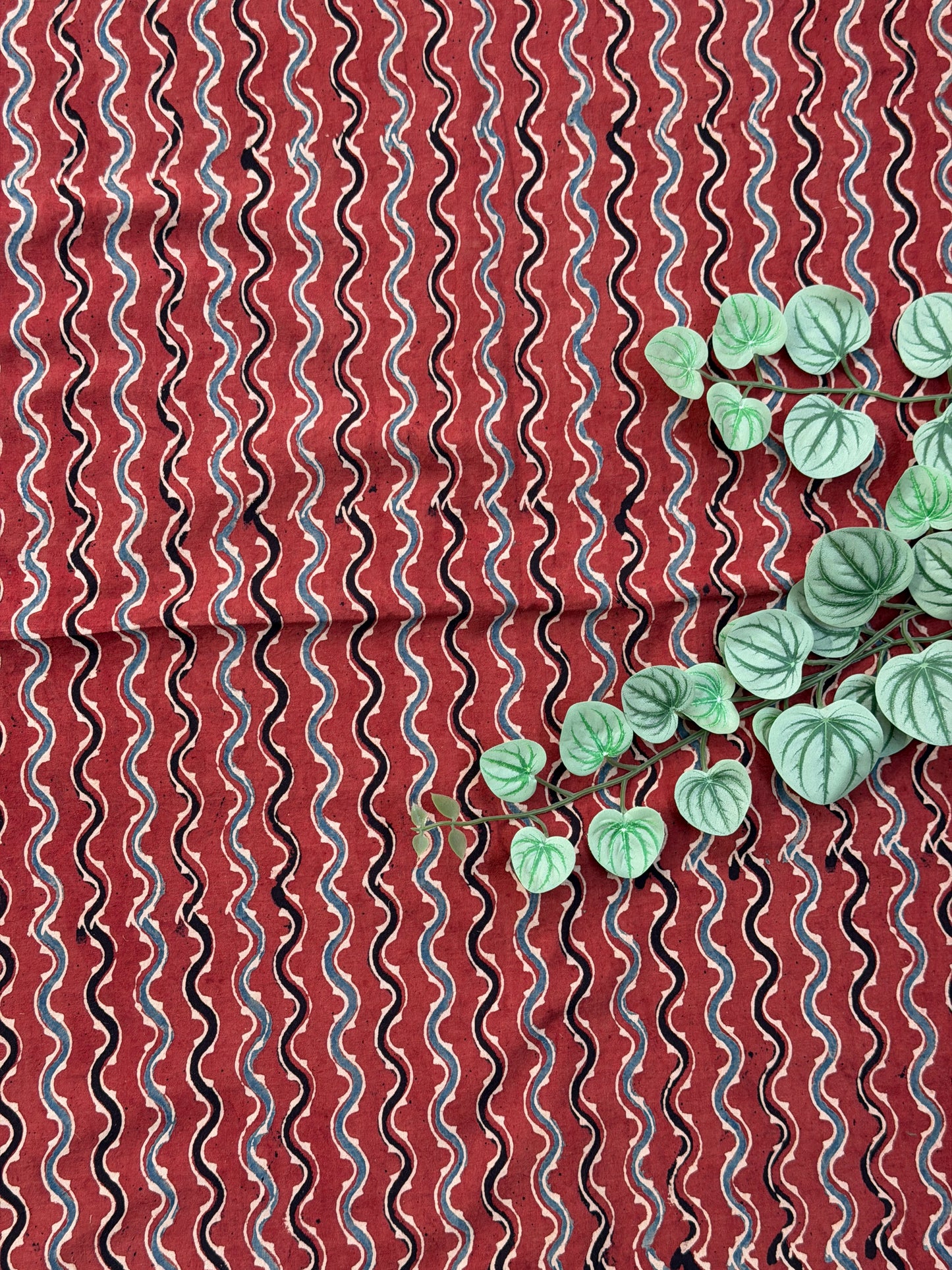 Madder Ajrakh Cotton Fabric