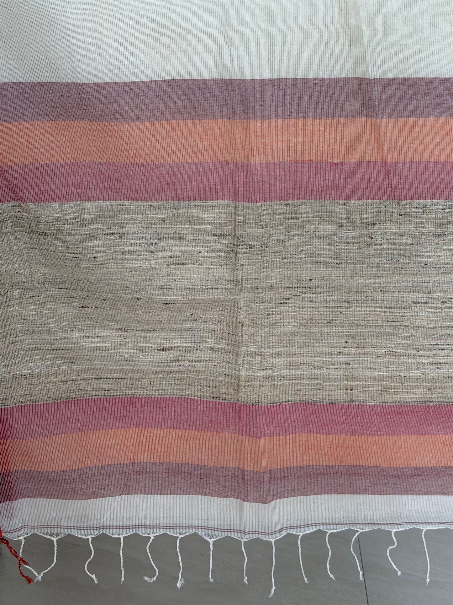 Handloom Cotton Tangail Saree With Jute Palla