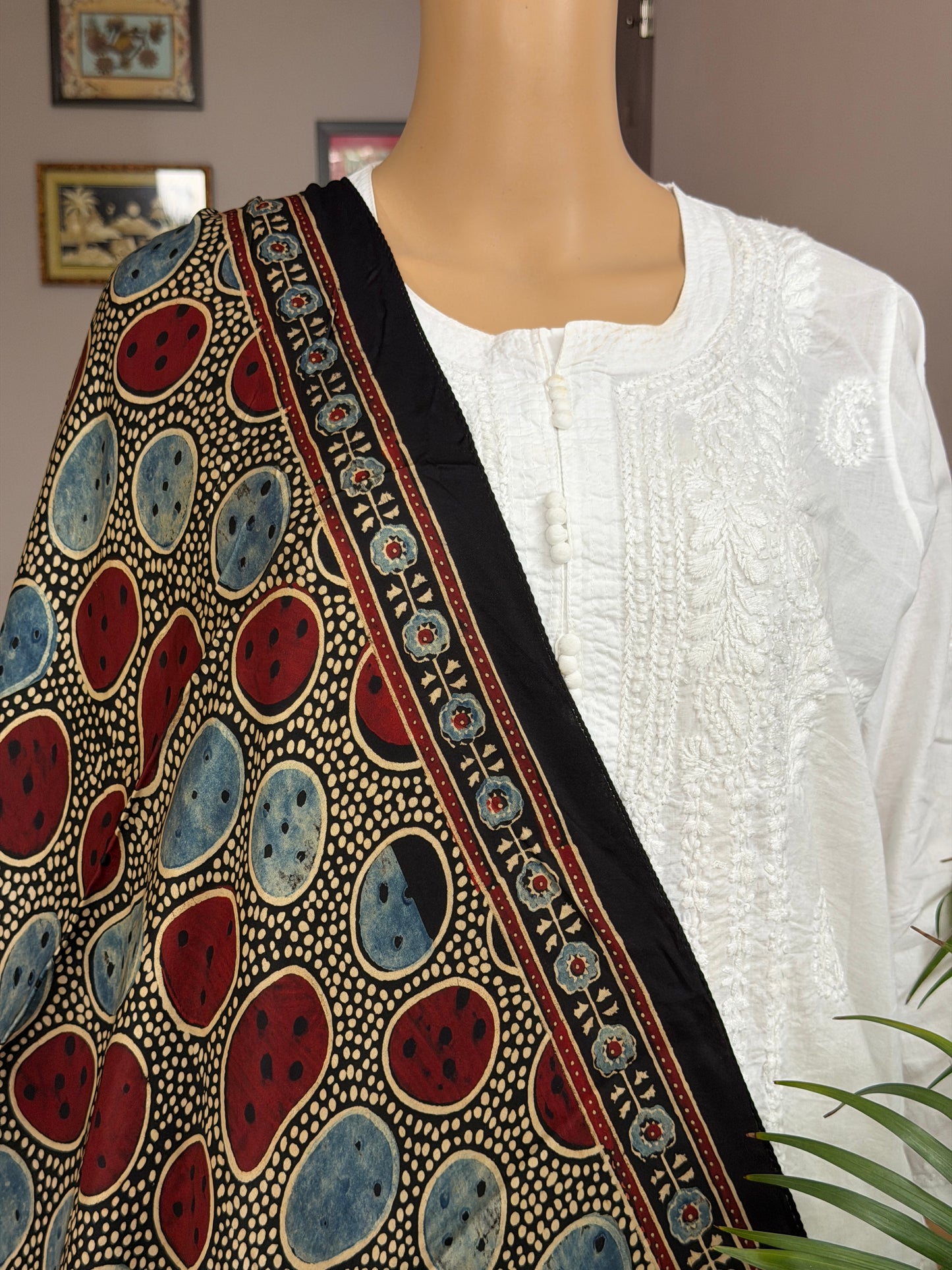 Ajrakh Contemporary Hand Block Printed Modal Stole