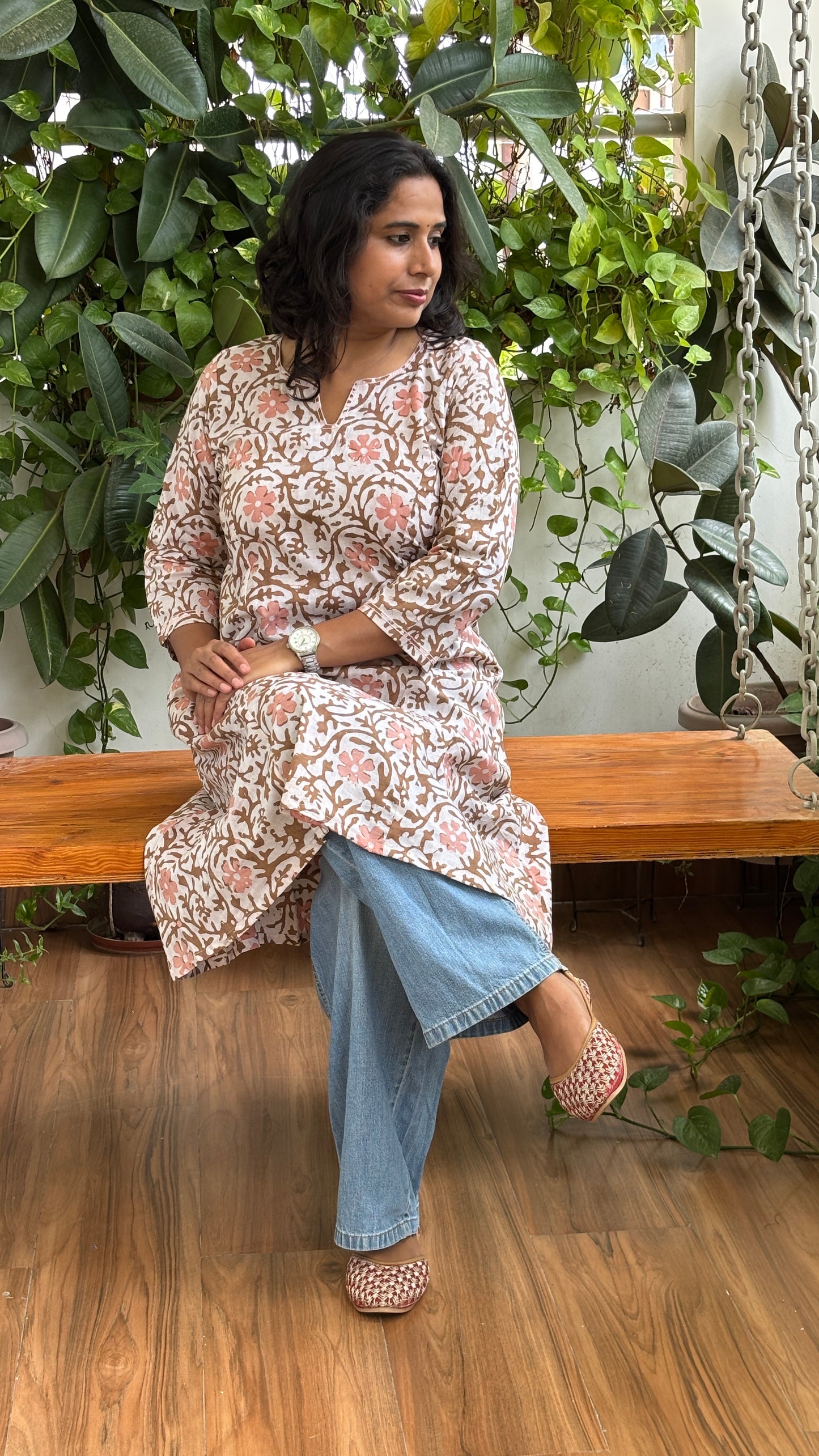 Lunch Box Batik Cotton A Line Long Kurta