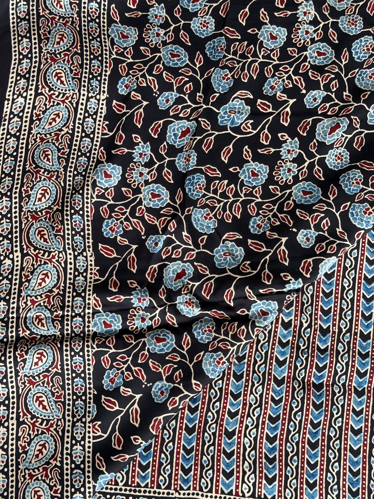 Ajrakh Modal Saree
