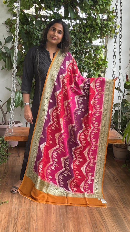 Muga Silk Handloom Banarasi Dupatta