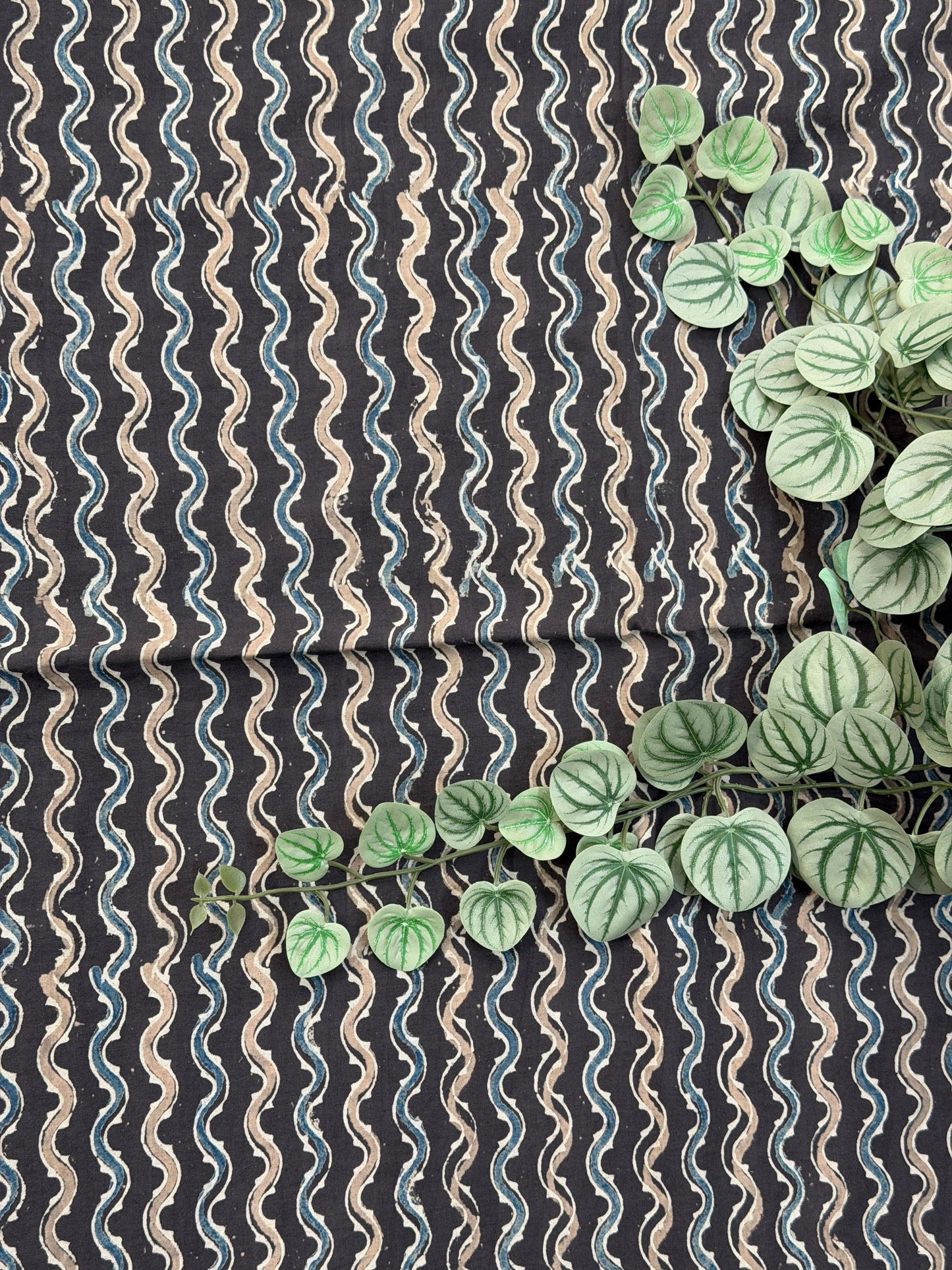 Earthen Grey Ajrakh Cotton Fabric