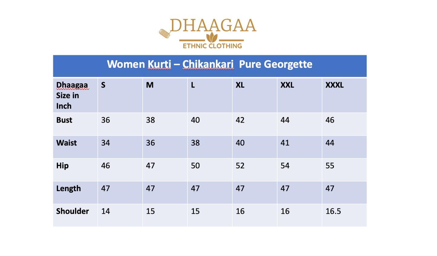 Pink Pure Georgette Resham Dhaga Chikankari Embroidered Kurti with Mukaish Work