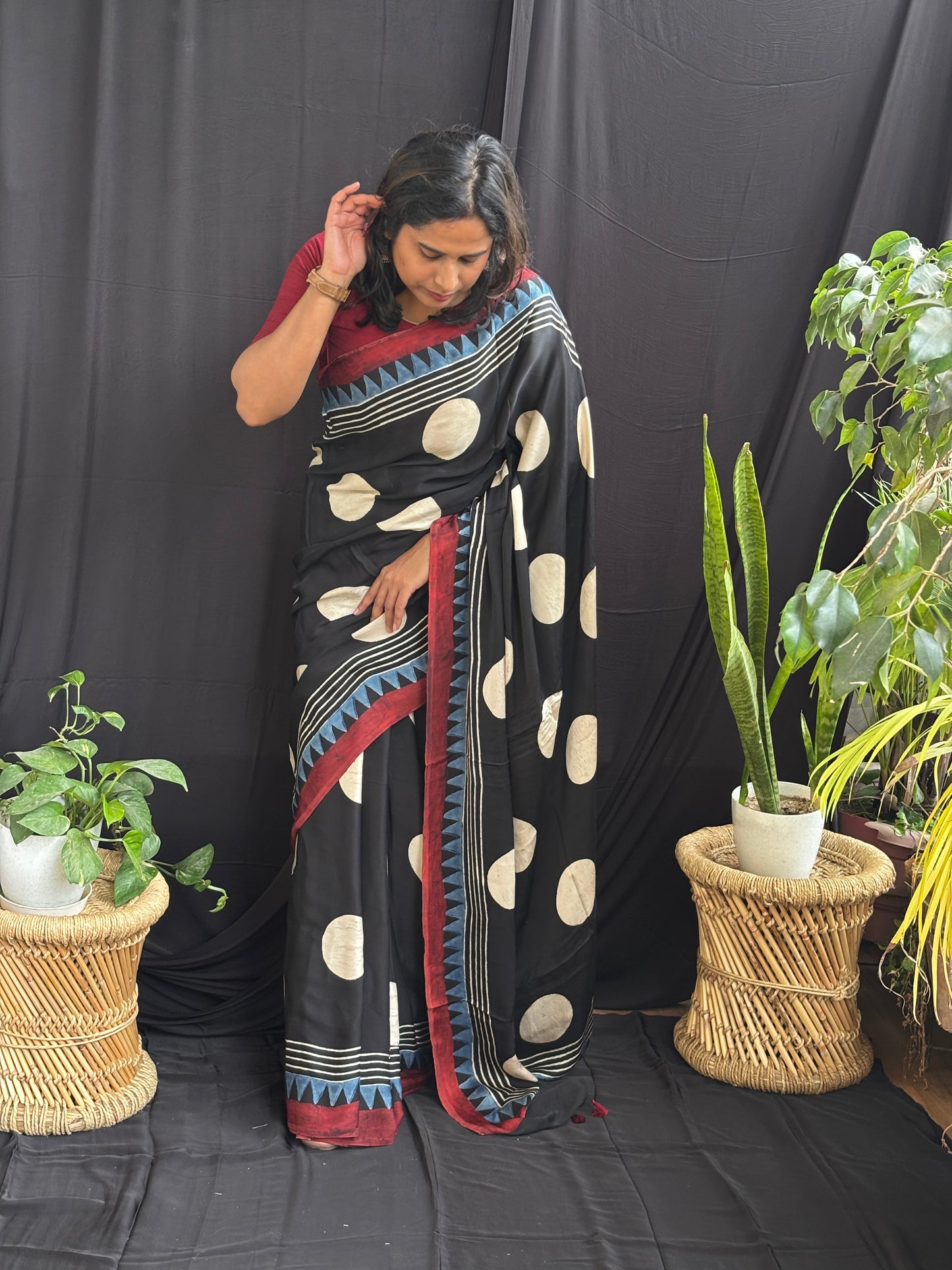 Laado- Ajrakh Modal Saree