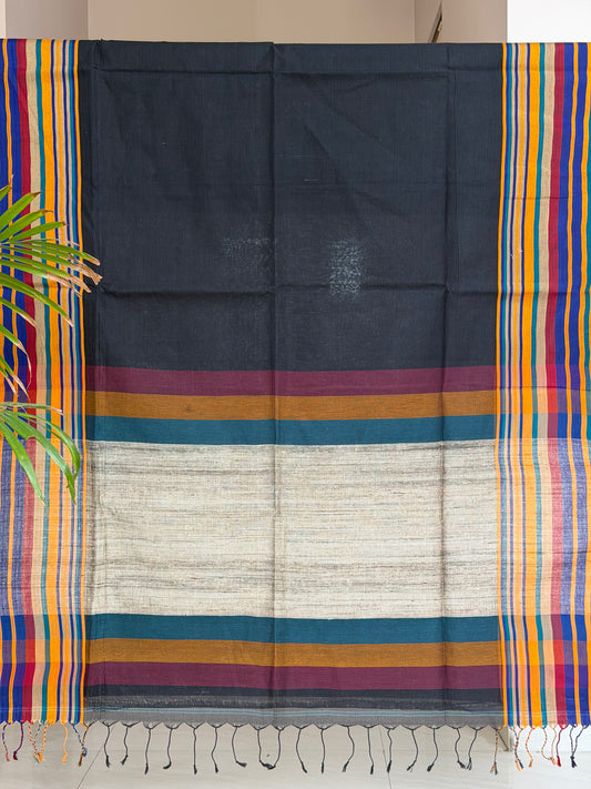 Handloom Cotton Tangail Saree With Jute Palla