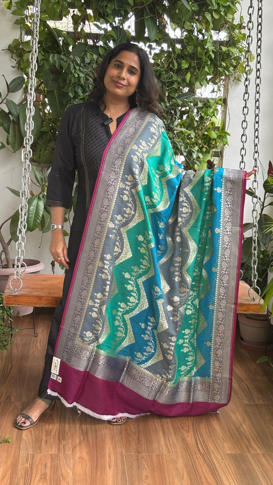 Muga Silk Handloom Banarasi Dupatta