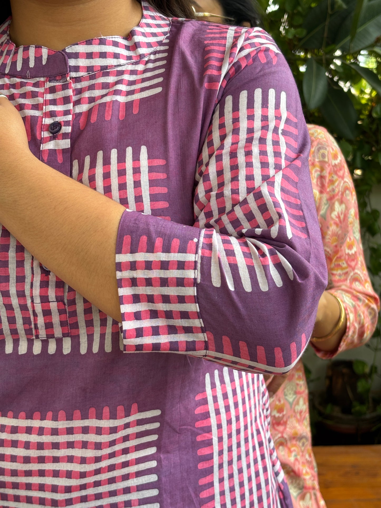 cotton short kurta sleeve view