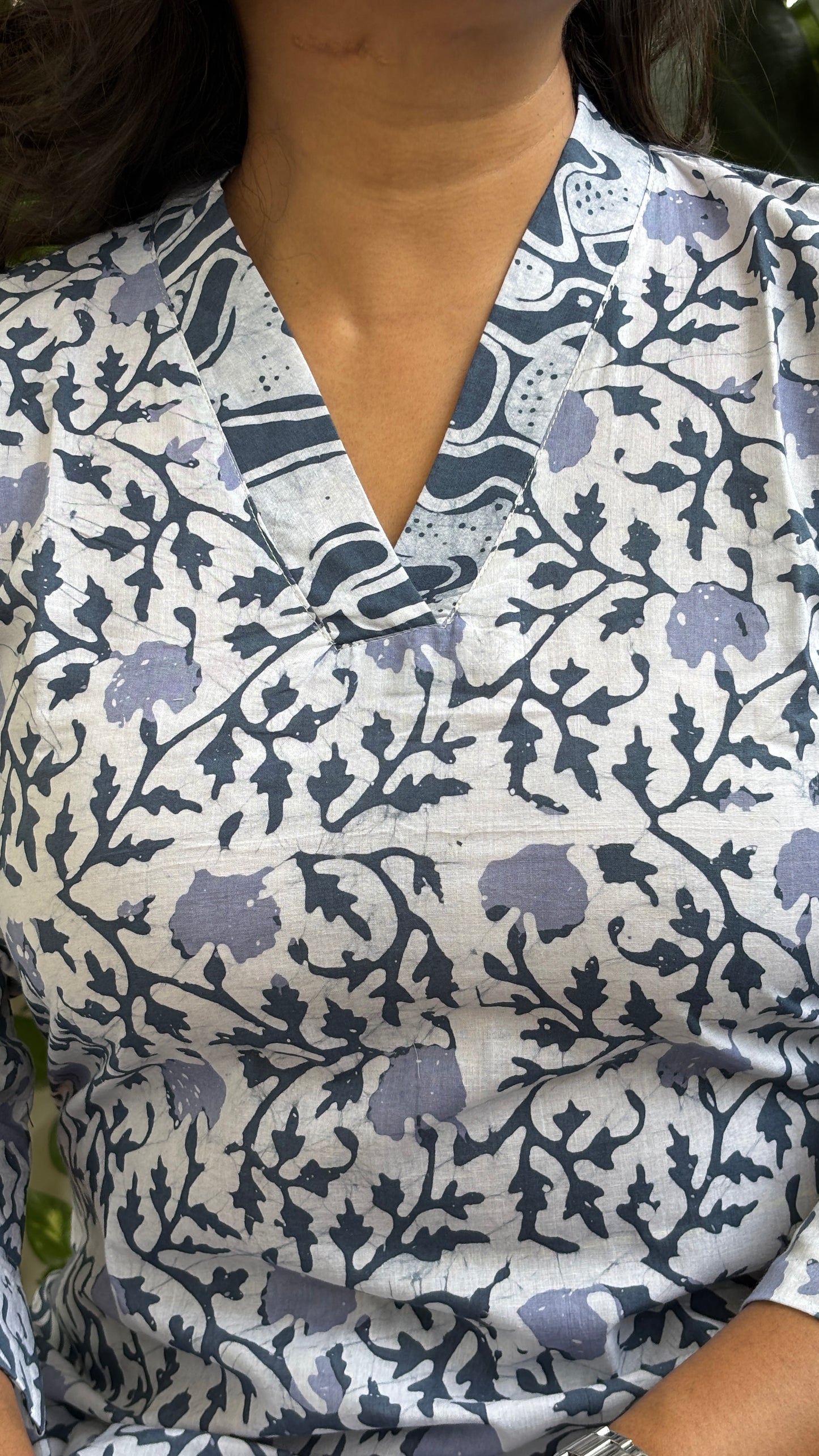 Avni Batik Cotton A Line Long Kurta
