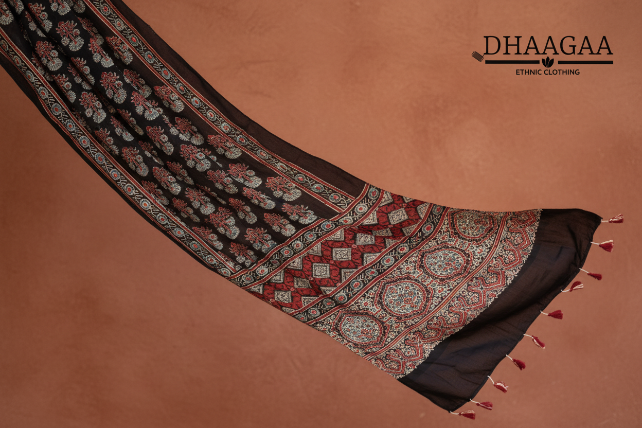 Dhaagaa Ajrakh Stole Banner