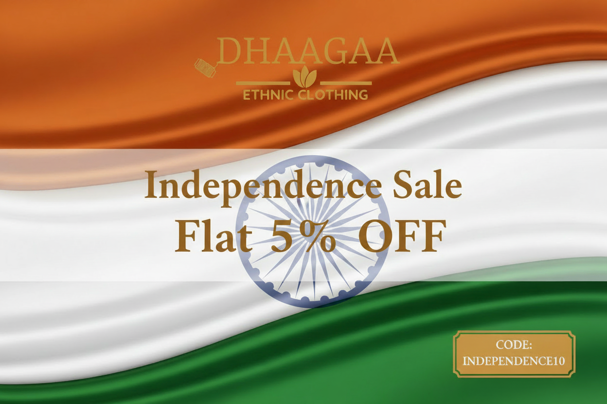 Dhaagaa Independence Sale Banner - 5% Off