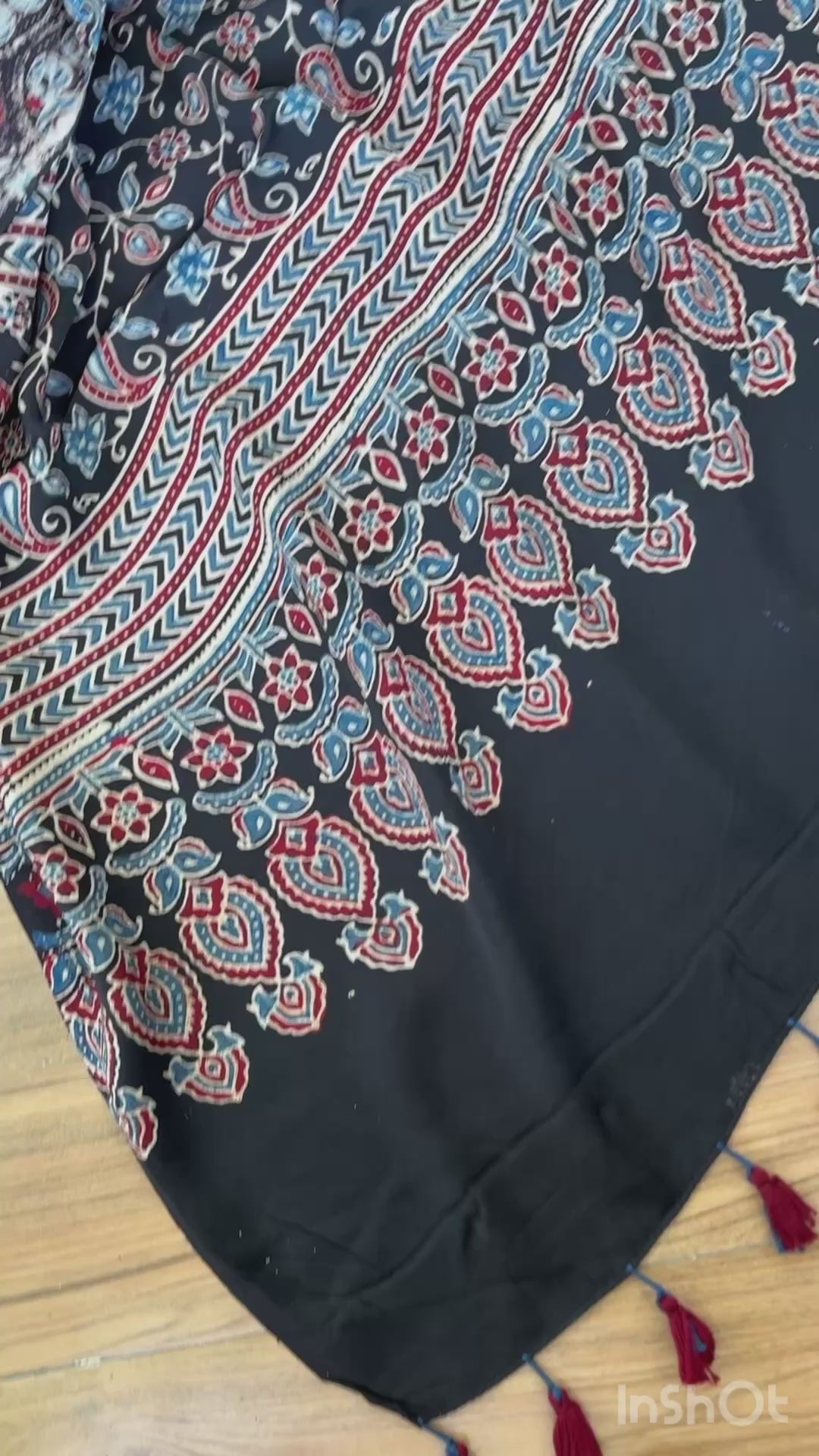 Black Ajrakh Modal Saree, Ajrakh modal saree, Video