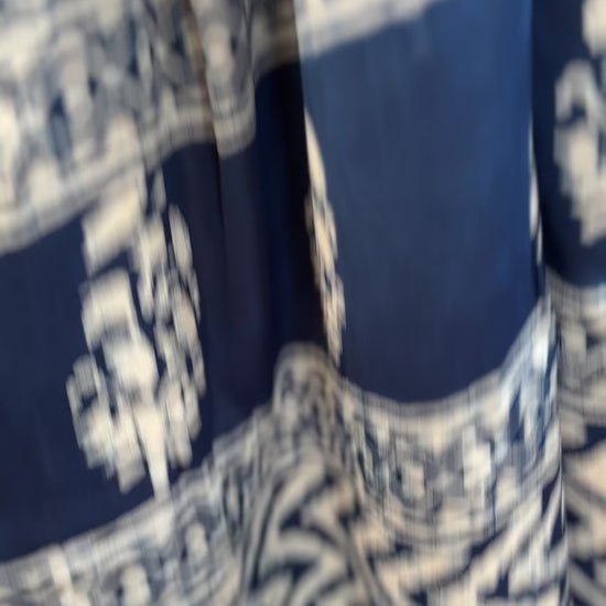 Dabu Hand Block Printed Pure Modal Silk Saree, video