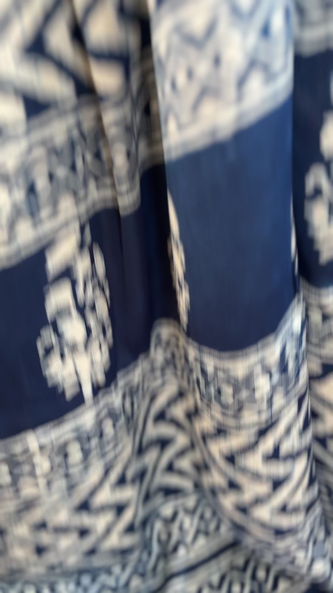 Dabu Hand Block Printed Pure Modal Silk Saree, video